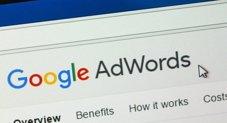 logo Google AdWords na tela do computador